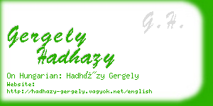 gergely hadhazy business card